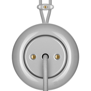 PORCELAIN KATY PATY COLONA ROUND SURFACE MOUNTED CABLE GLAND SOCKET GREY - DYKE & DEAN