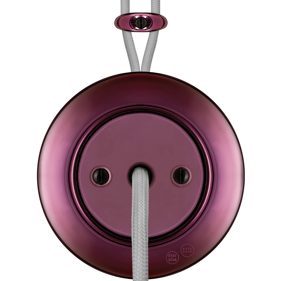 PORCELAIN KATY PATY COLONA ROUND SURFACE MOUNTED CABLE GLAND SOCKET PURPLE - DYKE & DEAN