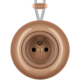 PORCELAIN KATY PATY COLONA ROUND SURFACE MOUNTED EURO SOCKET DERMA - DYKE & DEAN