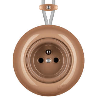 PORCELAIN KATY PATY COLONA ROUND SURFACE MOUNTED EURO SOCKET DERMA - DYKE & DEAN
