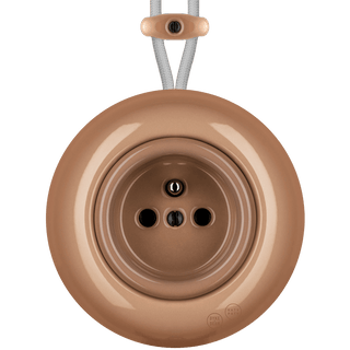 PORCELAIN KATY PATY COLONA ROUND SURFACE MOUNTED EURO SOCKET DERMA - DYKE & DEAN