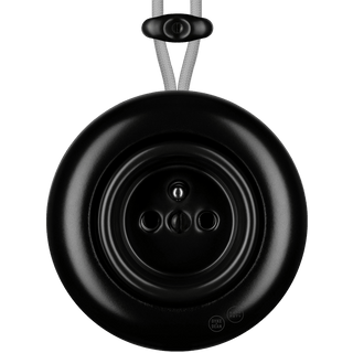 PORCELAIN KATY PATY COLONA ROUND SURFACE MOUNTED EURO SOCKET MATTE BLACK - DYKE & DEAN