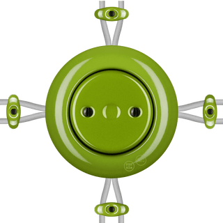 PORCELAIN KATY PATY COLONA ROUND SURFACE MOUNTED JUNCTION BOX GREEN - DYKE & DEAN
