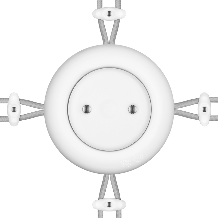 PORCELAIN KATY PATY COLONA ROUND SURFACE MOUNTED JUNCTION BOX MATTE WHITE - DYKE & DEAN