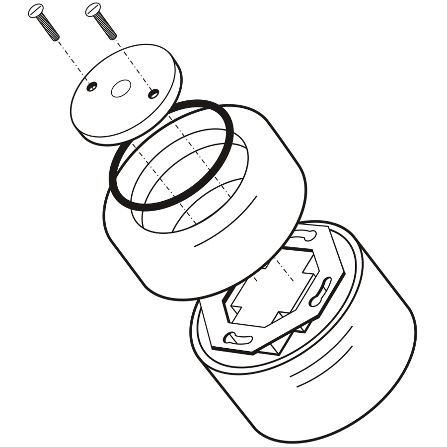 PORCELAIN KATY PATY COLONA ROUND SURFACE MOUNTED JUNCTION BOX SALMON PINK - DYKE & DEAN