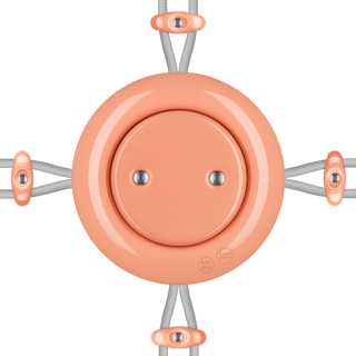 PORCELAIN KATY PATY COLONA ROUND SURFACE MOUNTED JUNCTION BOX SALMON PINK - DYKE & DEAN