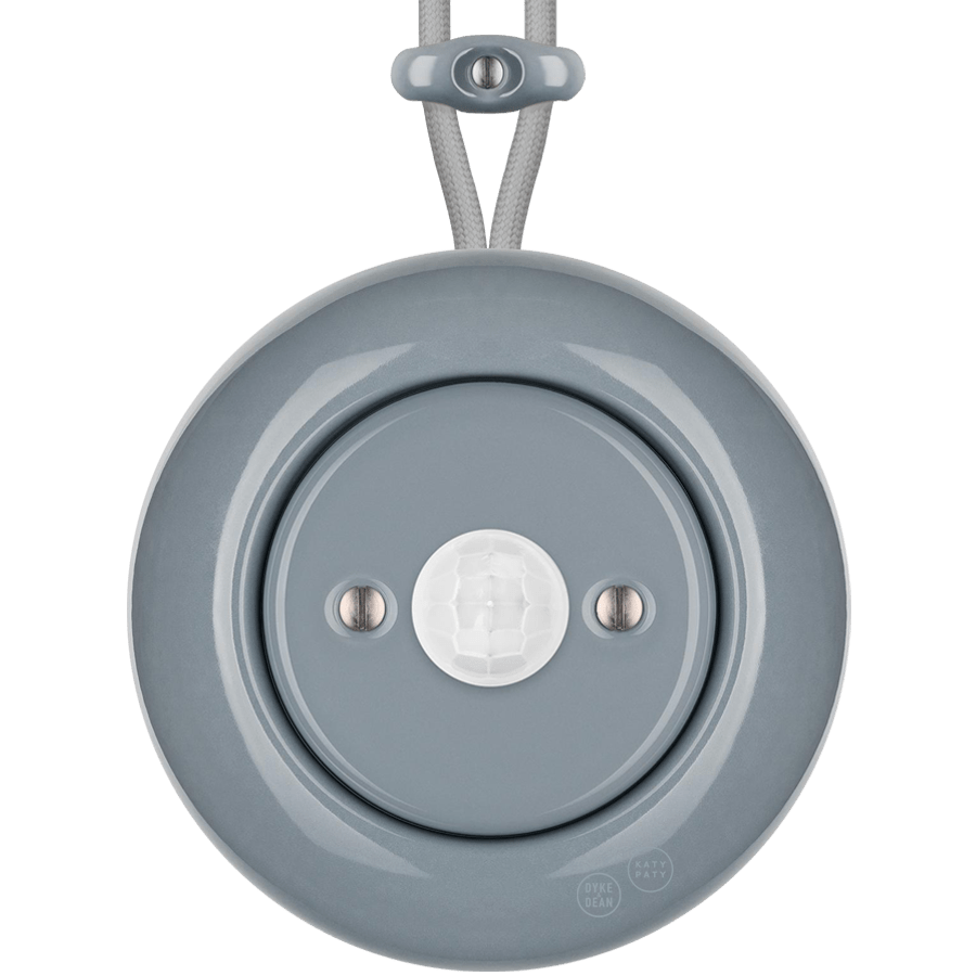 PORCELAIN KATY PATY COLONA ROUND SURFACE MOUNTED MOTION SENSOR ASH GREY - DYKE & DEAN