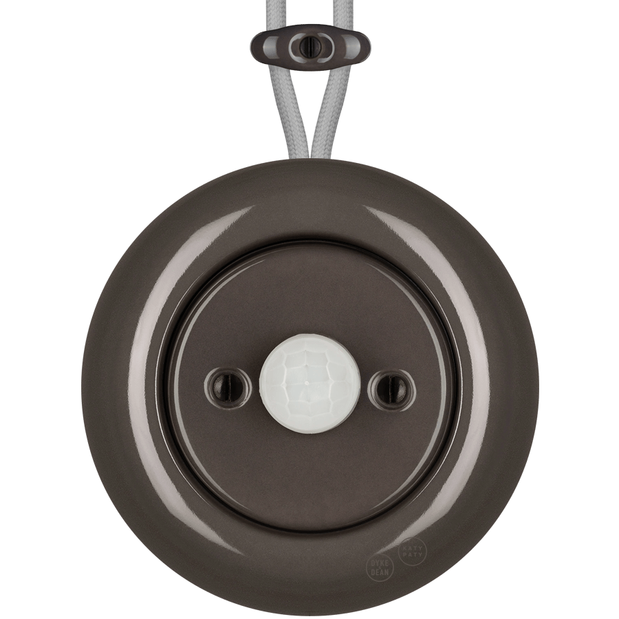 PORCELAIN KATY PATY COLONA ROUND SURFACE MOUNTED MOTION SENSOR BROWN - DYKE & DEAN