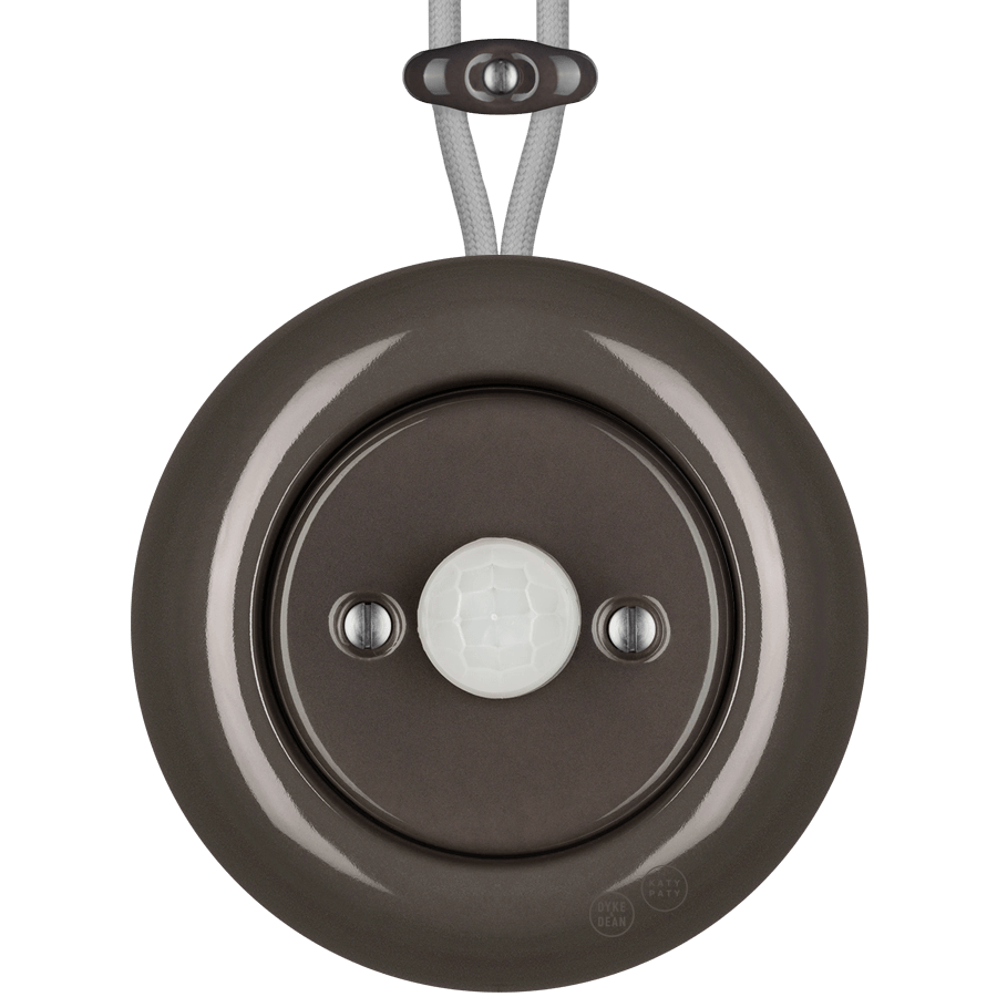 PORCELAIN KATY PATY COLONA ROUND SURFACE MOUNTED MOTION SENSOR BROWN - DYKE & DEAN