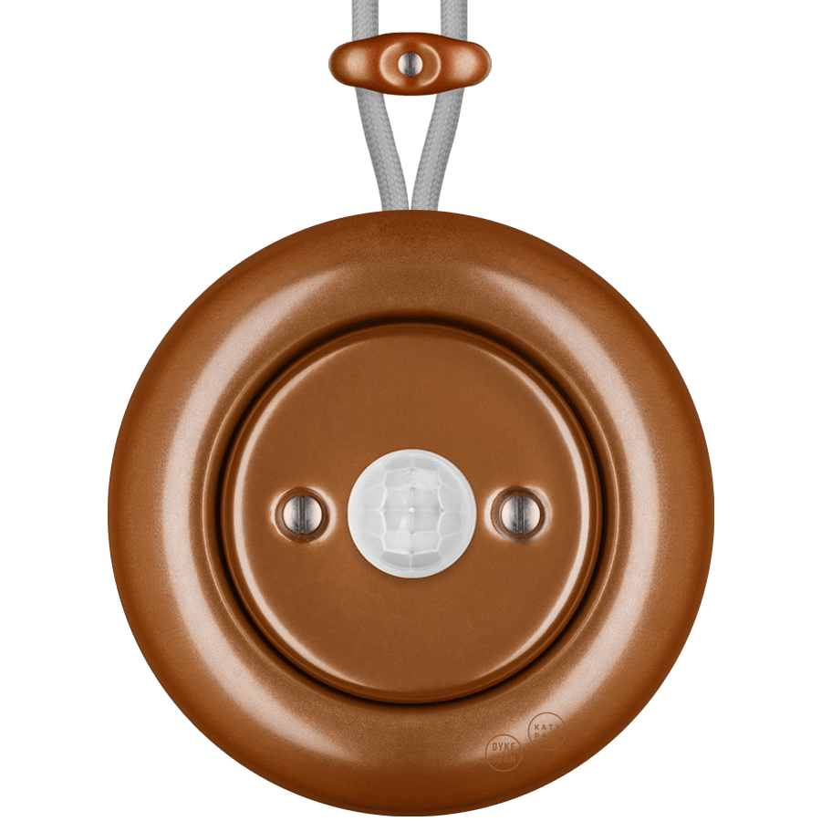 PORCELAIN KATY PATY COLONA ROUND SURFACE MOUNTED MOTION SENSOR COPPER - DYKE & DEAN