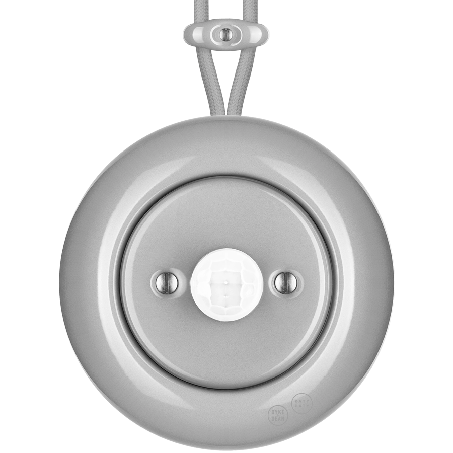 PORCELAIN KATY PATY COLONA ROUND SURFACE MOUNTED MOTION SENSOR GREY - DYKE & DEAN