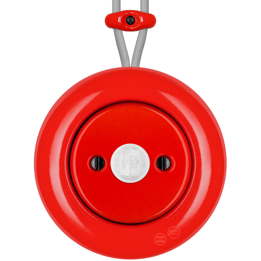 PORCELAIN KATY PATY COLONA ROUND SURFACE MOUNTED MOTION SENSOR RED ...