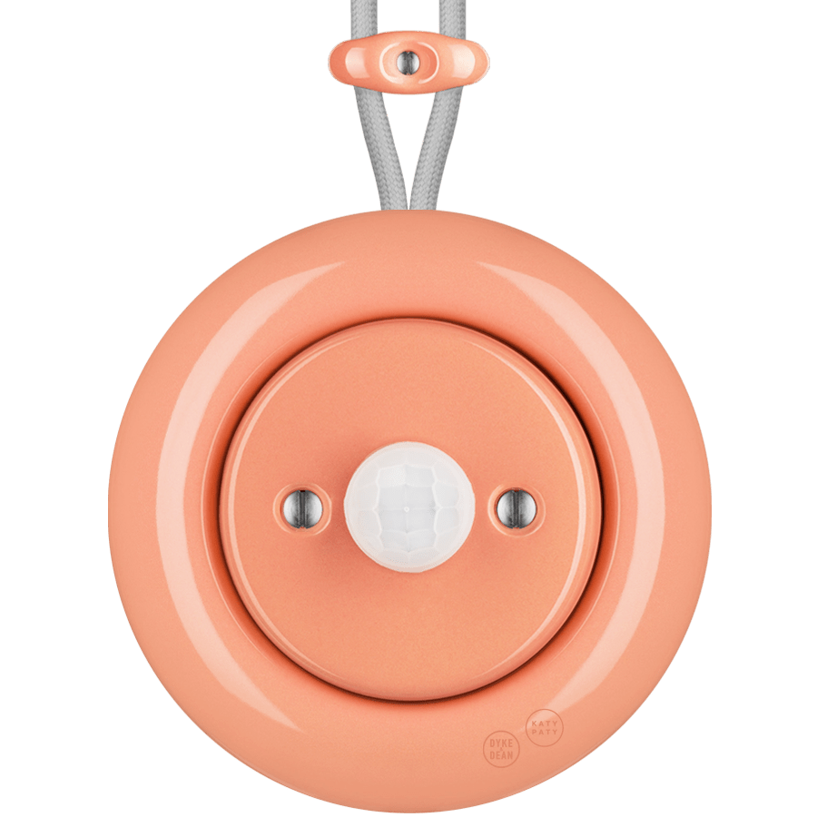 PORCELAIN KATY PATY COLONA ROUND SURFACE MOUNTED MOTION SENSOR SALMON PINK - DYKE & DEAN