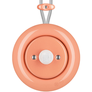 PORCELAIN KATY PATY COLONA ROUND SURFACE MOUNTED MOTION SENSOR SALMON PINK - DYKE & DEAN