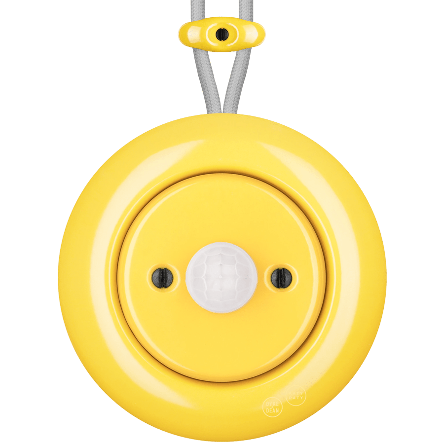 PORCELAIN KATY PATY COLONA ROUND SURFACE MOUNTED MOTION SENSOR YELLOW - DYKE & DEAN