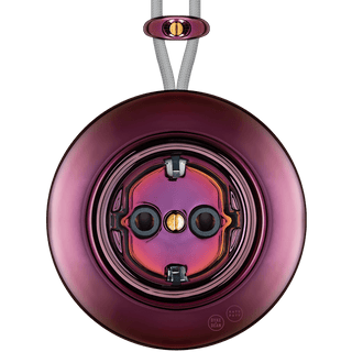PORCELAIN KATY PATY COLONA ROUND SURFACE MOUNTED SCHUKO SOCKET PURPLE - DYKE & DEAN
