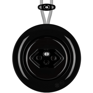 PORCELAIN KATY PATY COLONA ROUND SURFACE MOUNTED SWISS SOCKET BLACK - DYKE & DEAN