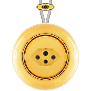 PORCELAIN KATY PATY COLONA ROUND SURFACE MOUNTED SWISS SOCKET GOLD - DYKE & DEAN