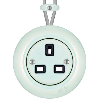 PORCELAIN KATY PATY COLONA ROUND SURFACE MOUNTED UK SOCKET CONCHA - DYKE & DEAN