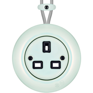PORCELAIN KATY PATY COLONA ROUND SURFACE MOUNTED UK SOCKET CONCHA - DYKE & DEAN