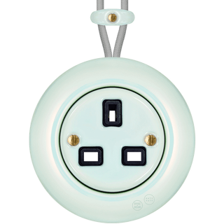 PORCELAIN KATY PATY COLONA ROUND SURFACE MOUNTED UK SOCKET CONCHA - DYKE & DEAN