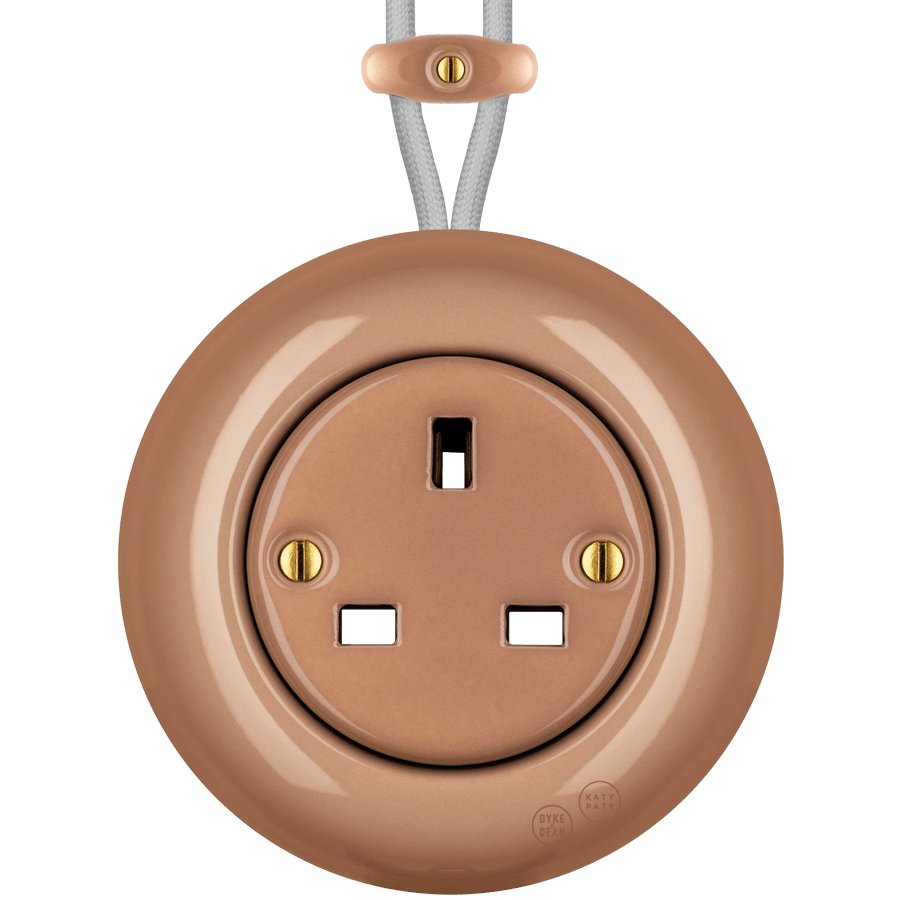 PORCELAIN KATY PATY COLONA ROUND SURFACE MOUNTED UK SOCKET DERMA - DYKE & DEAN