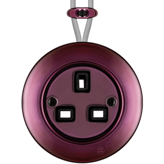 PORCELAIN KATY PATY COLONA ROUND SURFACE MOUNTED UK SOCKET PURPLE - DYKE & DEAN