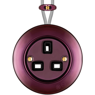 PORCELAIN KATY PATY COLONA ROUND SURFACE MOUNTED UK SOCKET PURPLE - DYKE & DEAN