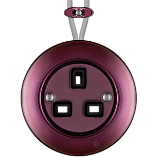 PORCELAIN KATY PATY COLONA ROUND SURFACE MOUNTED UK SOCKET PURPLE - DYKE & DEAN