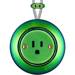 PORCELAIN KATY PATY COLONA ROUND SURFACE MOUNTED USA 15AMP SOCKET CHLOREDOO - DYKE & DEAN