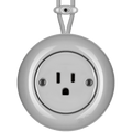 PORCELAIN KATY PATY COLONA ROUND SURFACE MOUNTED USA 15AMP SOCKET GREY - DYKE & DEAN
