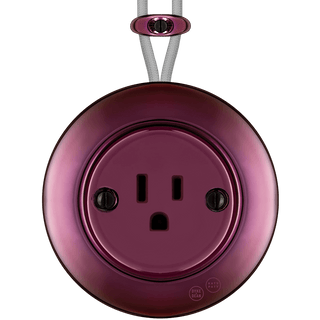 PORCELAIN KATY PATY COLONA ROUND SURFACE MOUNTED USA 15AMP SOCKET PURPLE - DYKE & DEAN