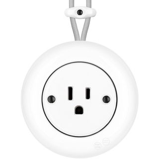 PORCELAIN KATY PATY COLONA ROUND SURFACE MOUNTED USA 15AMP SOCKET WHITE - DYKE & DEAN