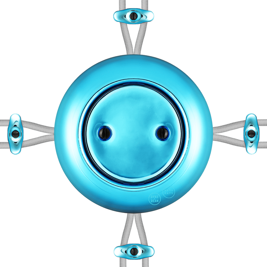 PORCELAIN ROUND SURFACE MOUNTED JUNCTION BOX SKY BLUE - DYKE & DEAN