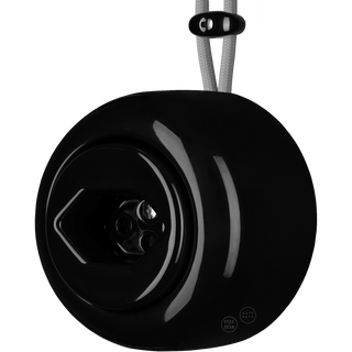 PORCELAIN ROUND SURFACE MOUNTED SWISS SOCKET BLACK - DYKE & DEAN