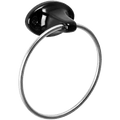 PORCELAIN TOWEL RING HANGER BLACK - DYKE & DEAN