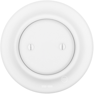 PORCELAIN WALL END PLUG SOCKET MATT WHITE - DYKE & DEAN