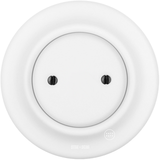 PORCELAIN WALL END PLUG SOCKET MATT WHITE - DYKE & DEAN