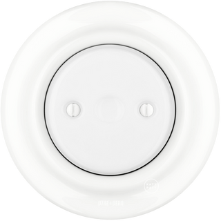 PORCELAIN WALL END PLUG SOCKET WHITE - DYKE & DEAN