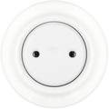 PORCELAIN WALL END PLUG SOCKET WHITE - DYKE & DEAN