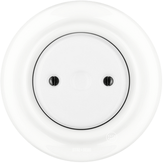 PORCELAIN WALL END PLUG SOCKET WHITE - DYKE & DEAN