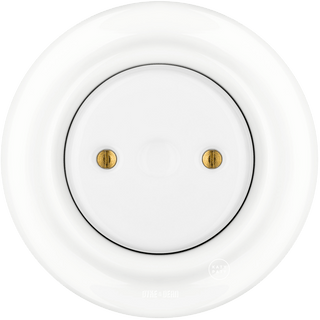 PORCELAIN WALL END PLUG SOCKET WHITE - DYKE & DEAN