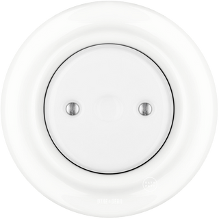 PORCELAIN WALL END PLUG SOCKET WHITE - DYKE & DEAN