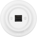 PORCELAIN WALL HDMI SOCKET MATT WHITE - DYKE & DEAN