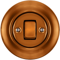PORCELAIN WALL LIGHT SWITCH BRONZE FAT BUTTON - DYKE & DEAN