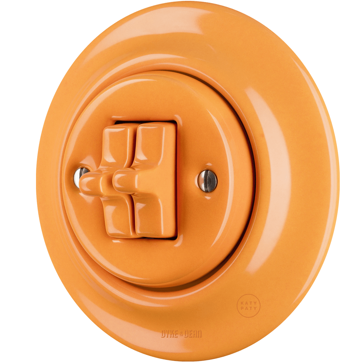 PORCELAIN WALL LIGHT SWITCH CARROT 2 TOGGLE - DYKE & DEAN