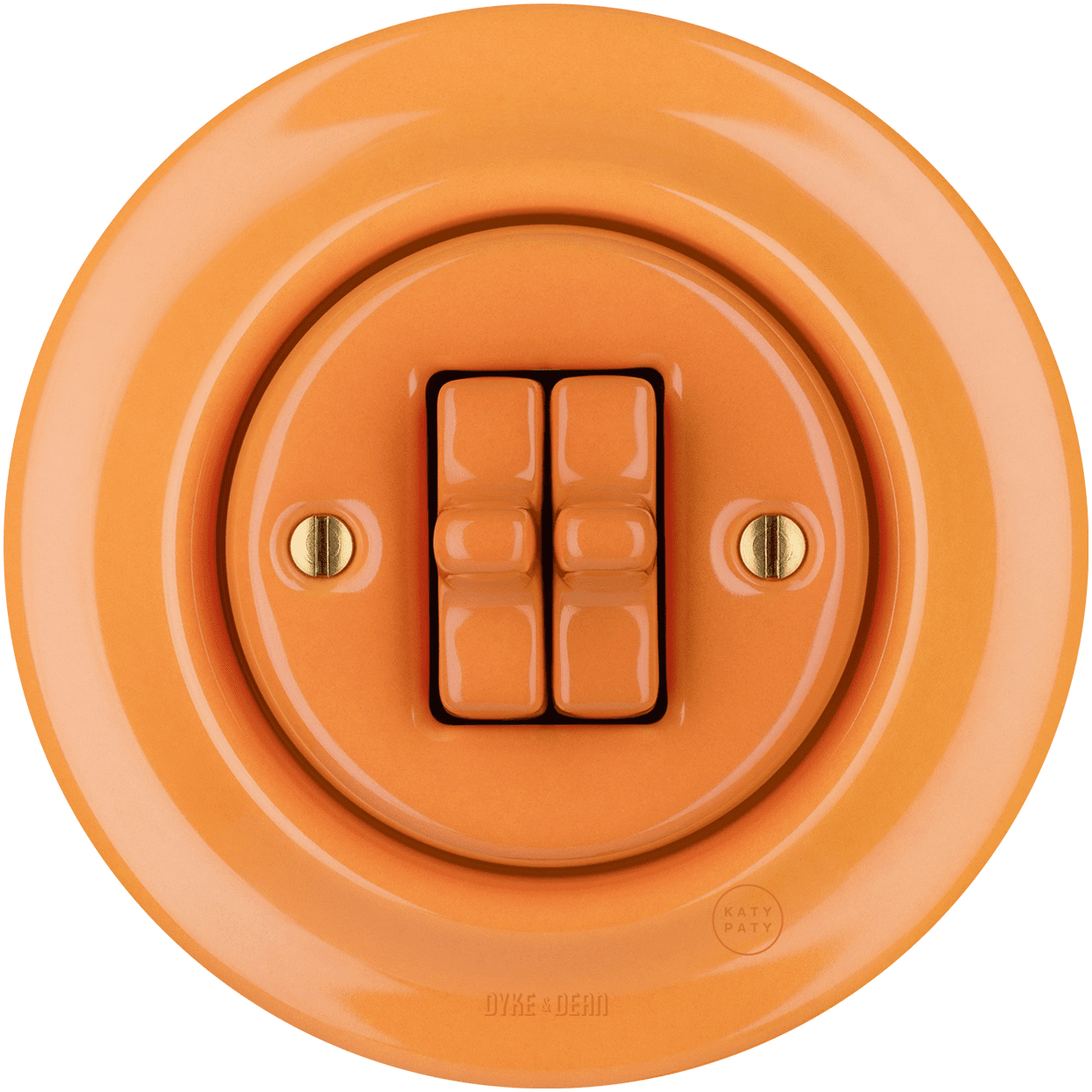 PORCELAIN WALL LIGHT SWITCH CARROT 2 TOGGLE - DYKE & DEAN