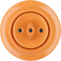 PORCELAIN WALL LIGHT SWITCH CARROT ROTARY - DYKE & DEAN