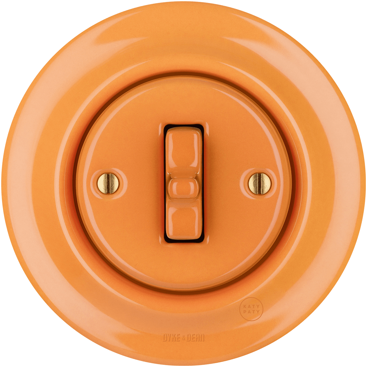 PORCELAIN WALL LIGHT SWITCH CARROT TOGGLE - DYKE & DEAN