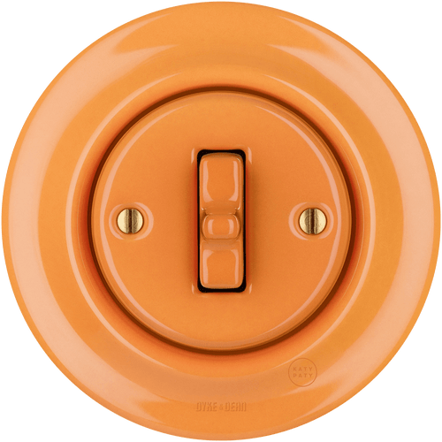 PORCELAIN WALL LIGHT SWITCH CARROT TOGGLE - DYKE & DEAN